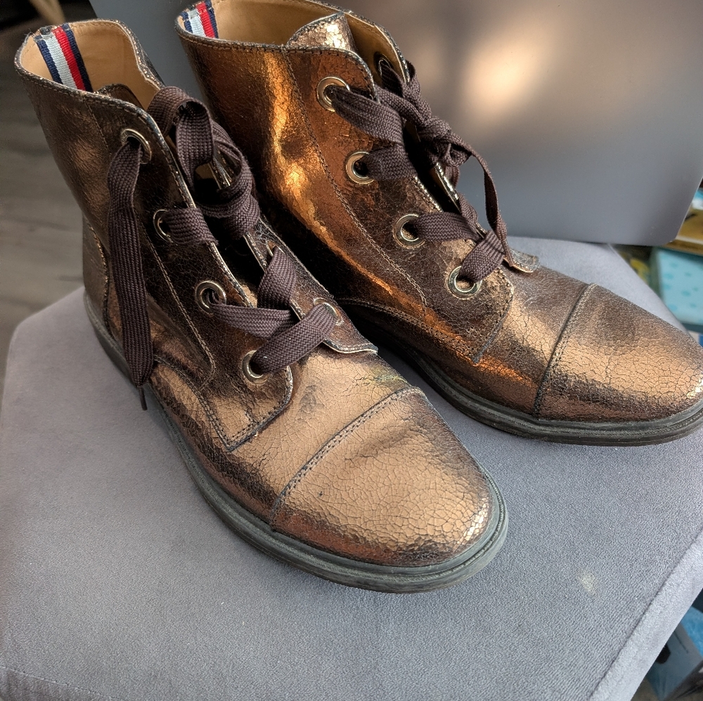 Tommy Hilfiger Bronze Lace up Boots